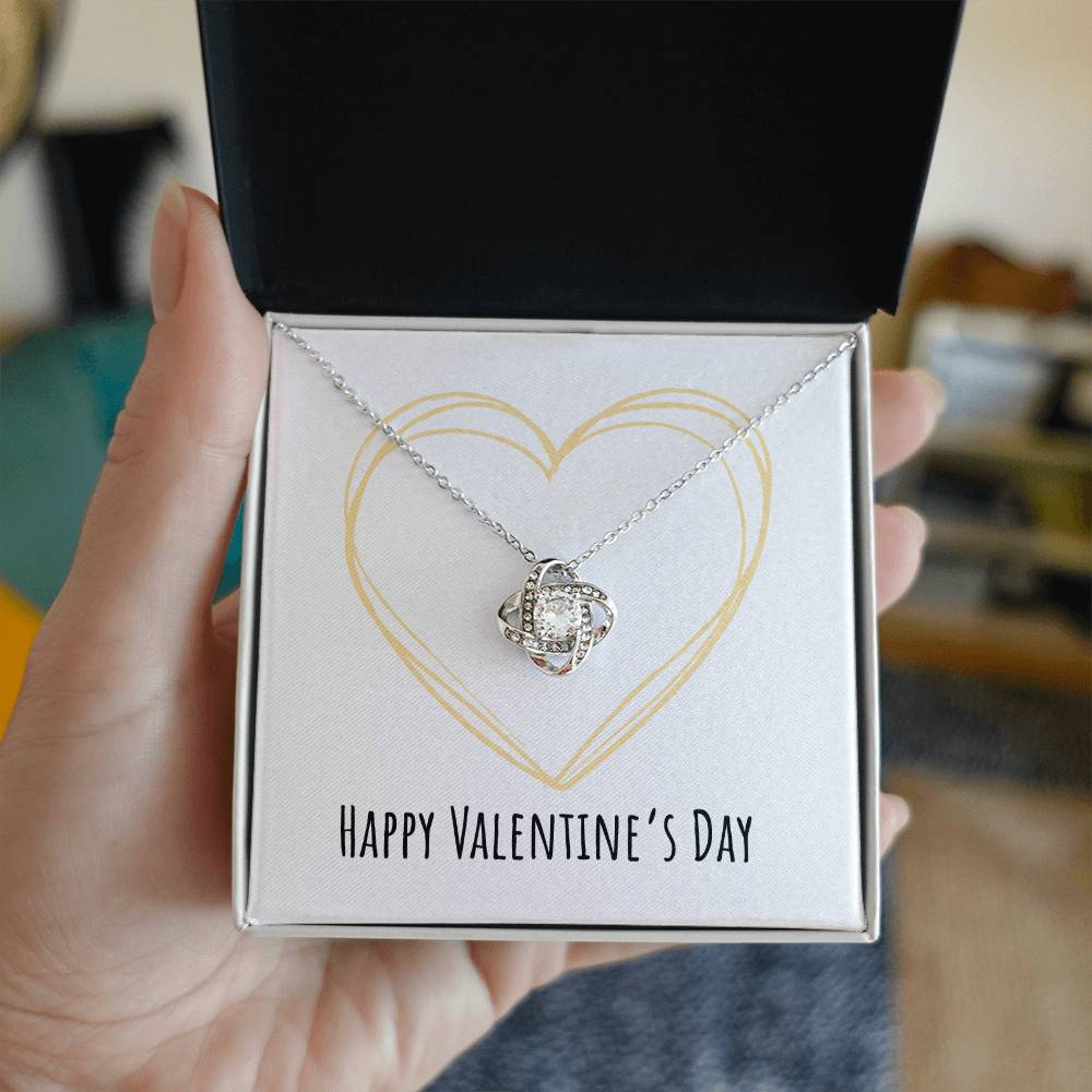 Valentine's Day - Heart - Love Knot Necklace