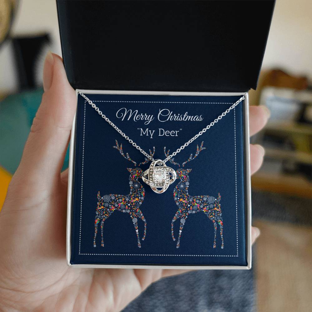 My Deer - Merry Christmas - Love Knot Necklace