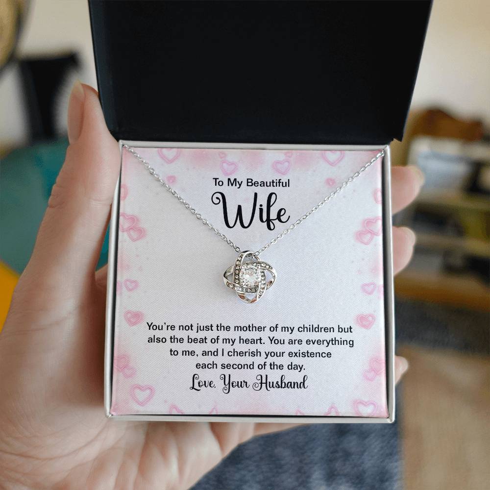 To Wife - You're not just - Love Knot Necklace