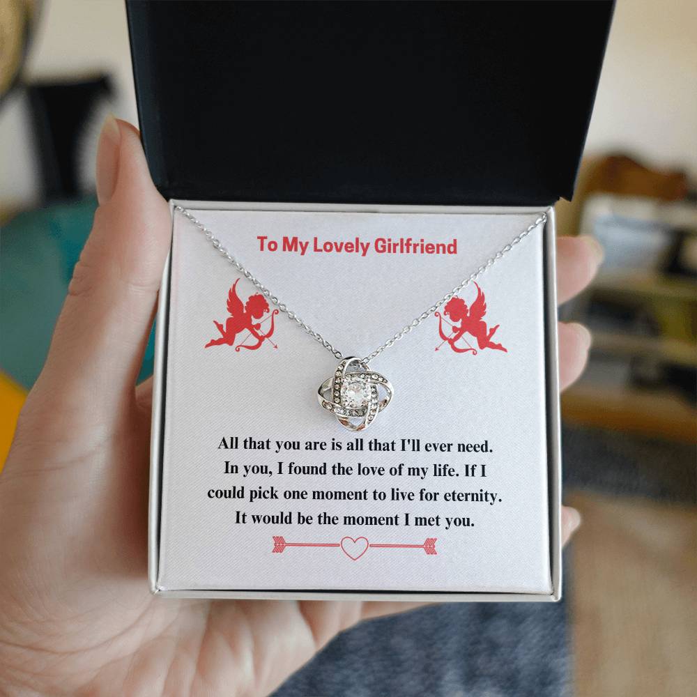 To Girlfriend - If I could - Love Knot Necklace