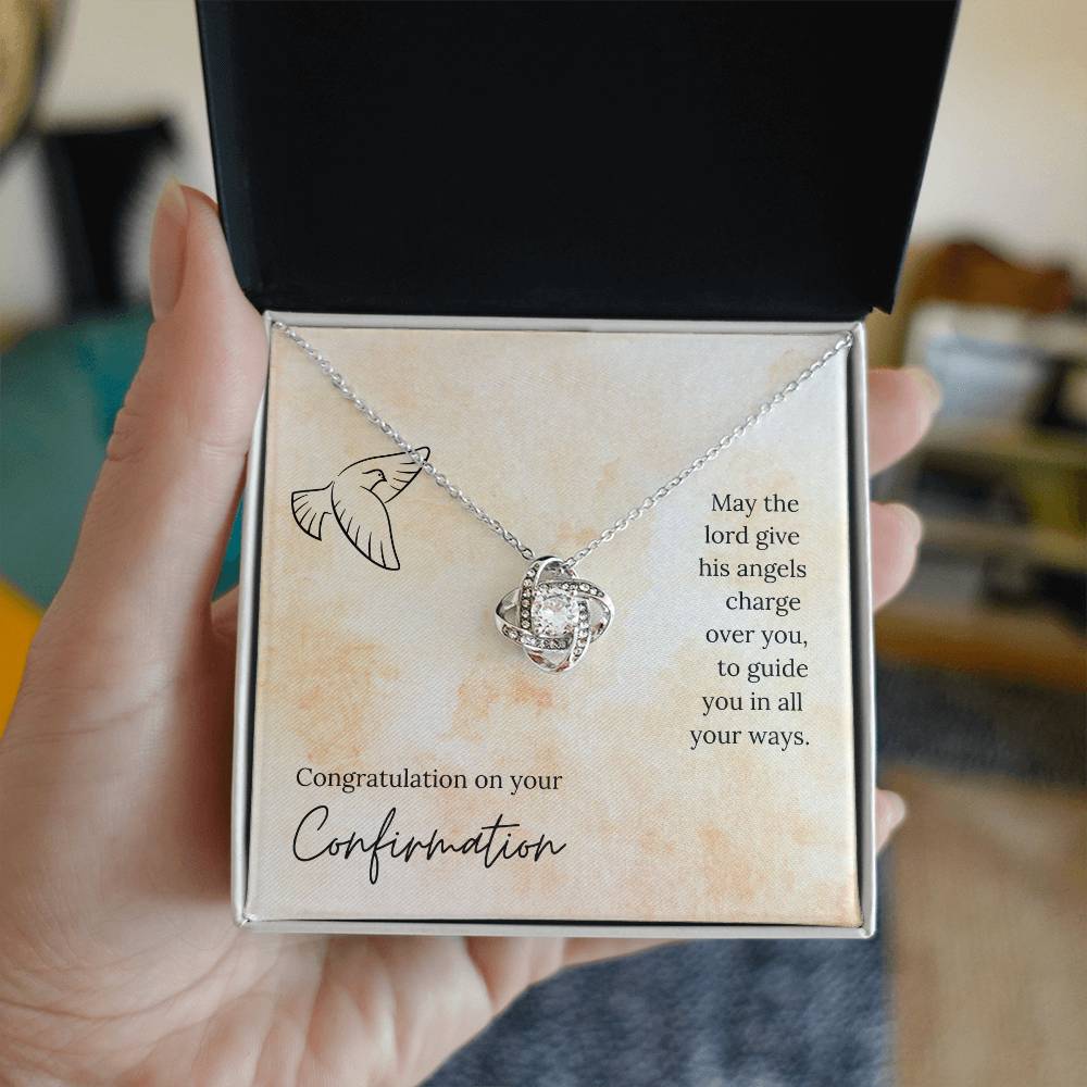 Confirmation - May the Lord - Love Knot Necklace