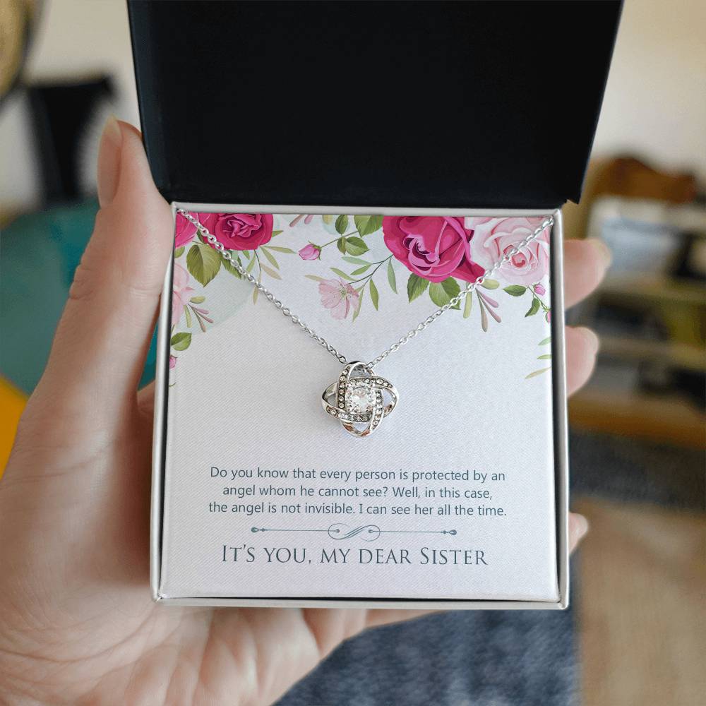 To Sister - Do you know - Love Knot Necklace