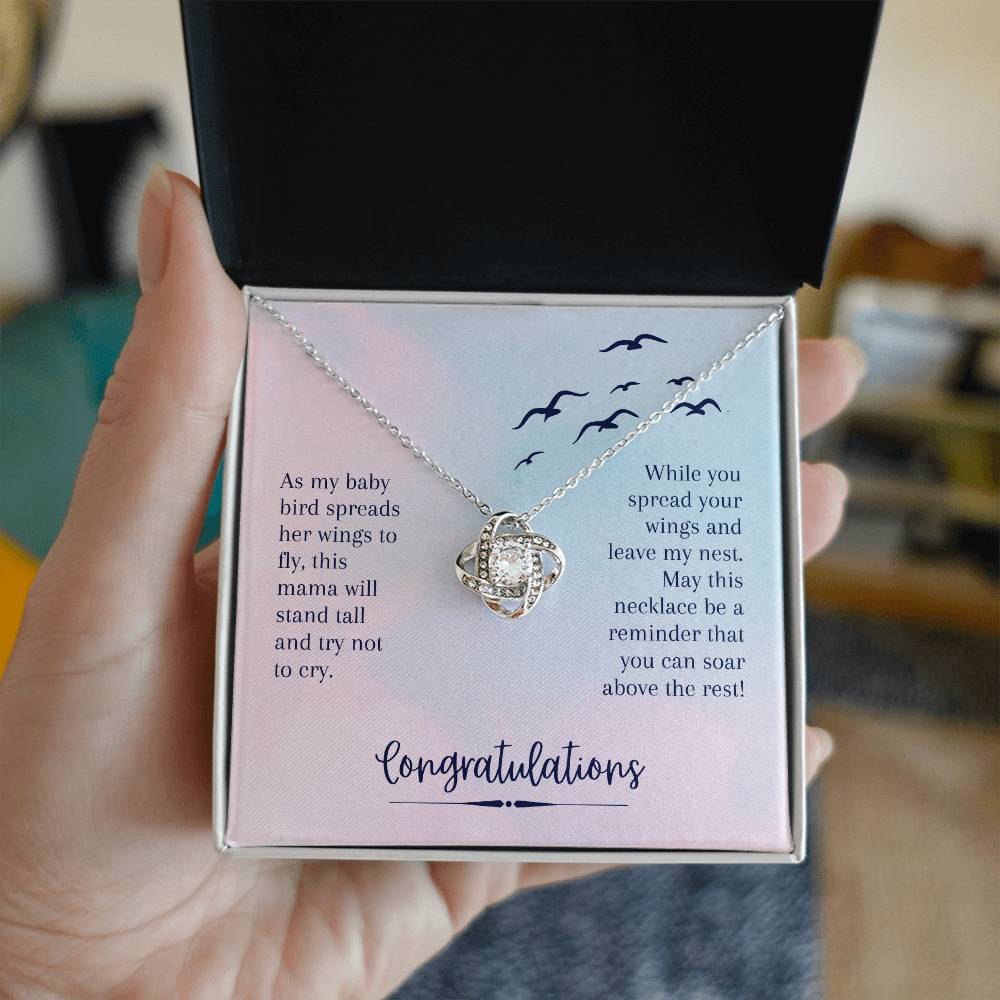 Congratulations - As my baby bird - Love Knot Necklace