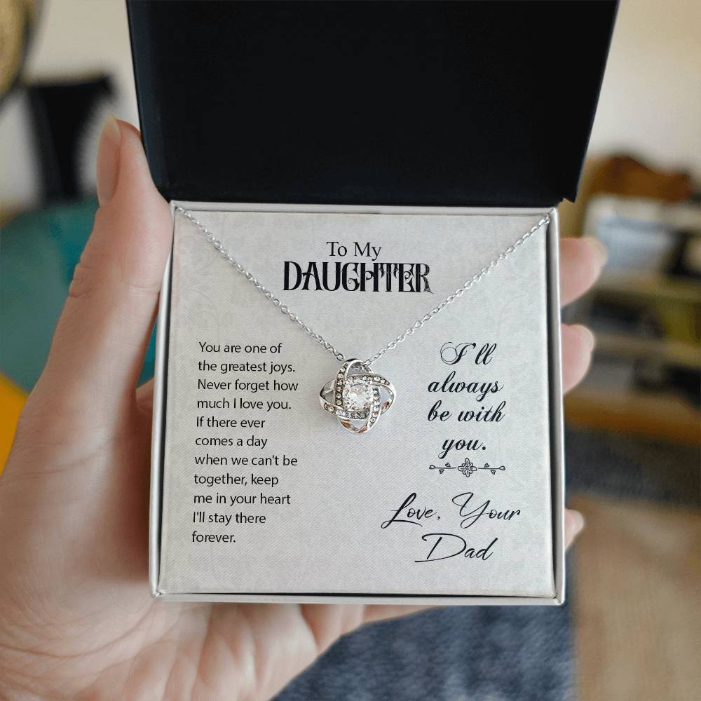 To Daughter - You are one - Love Knot Necklace