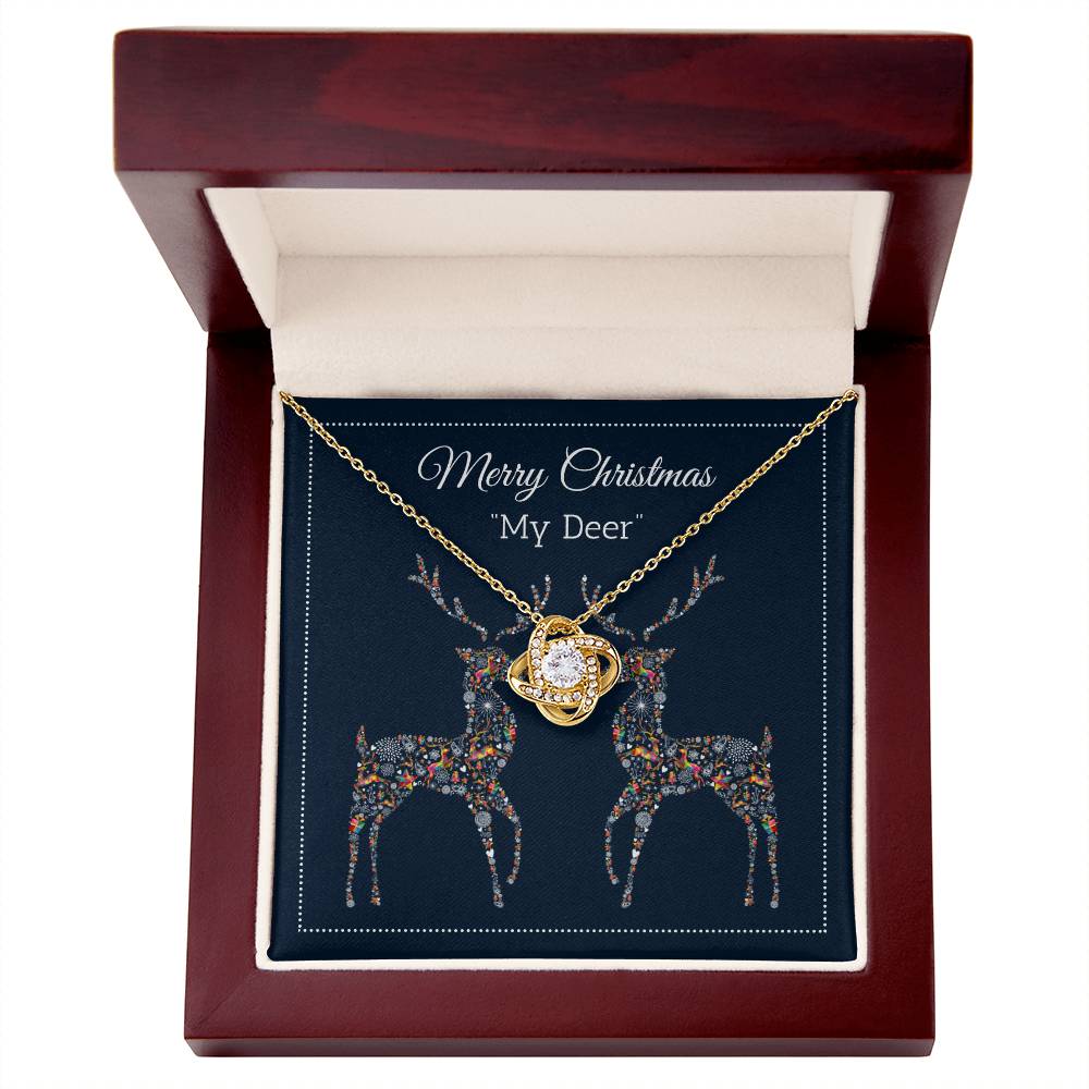 My Deer - Merry Christmas - Love Knot Necklace