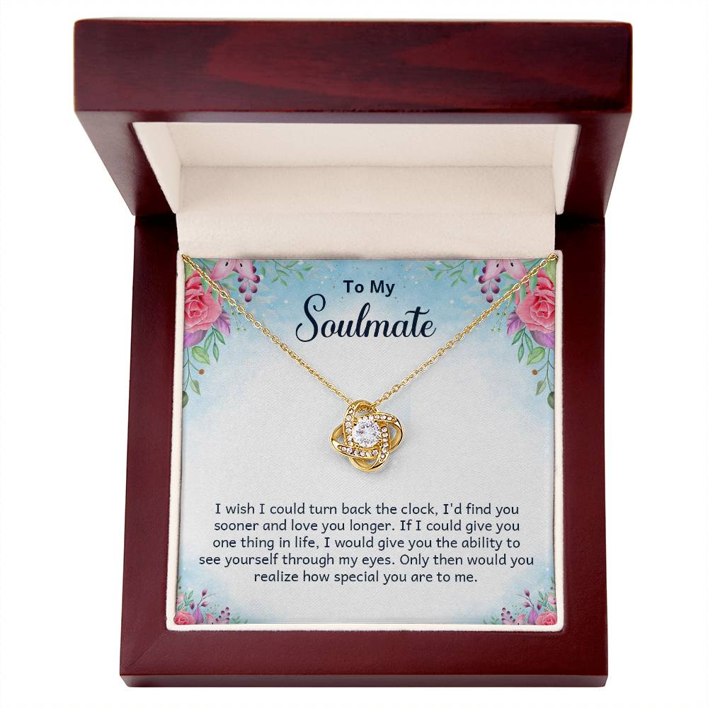 To Soulmate - I wish - Love Knot Necklace