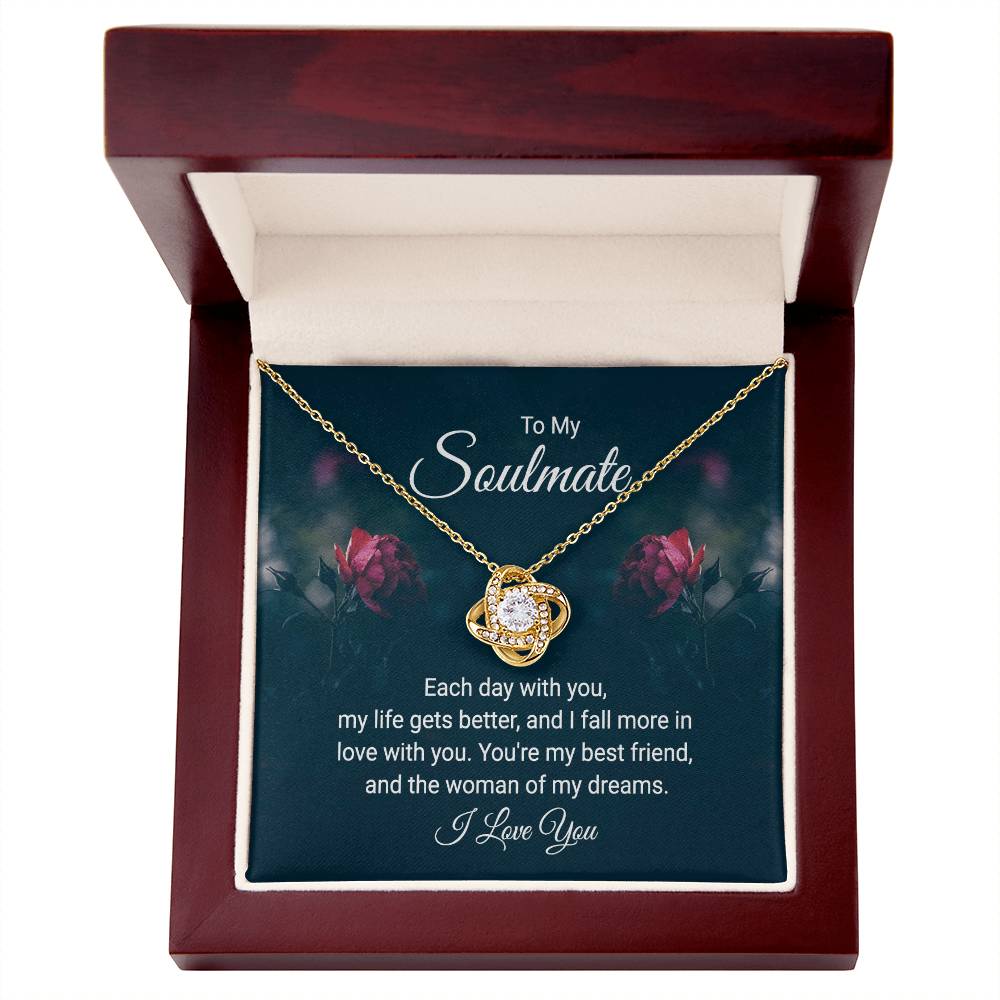 To Soulmate - Each day with you - Love Knot Necklace