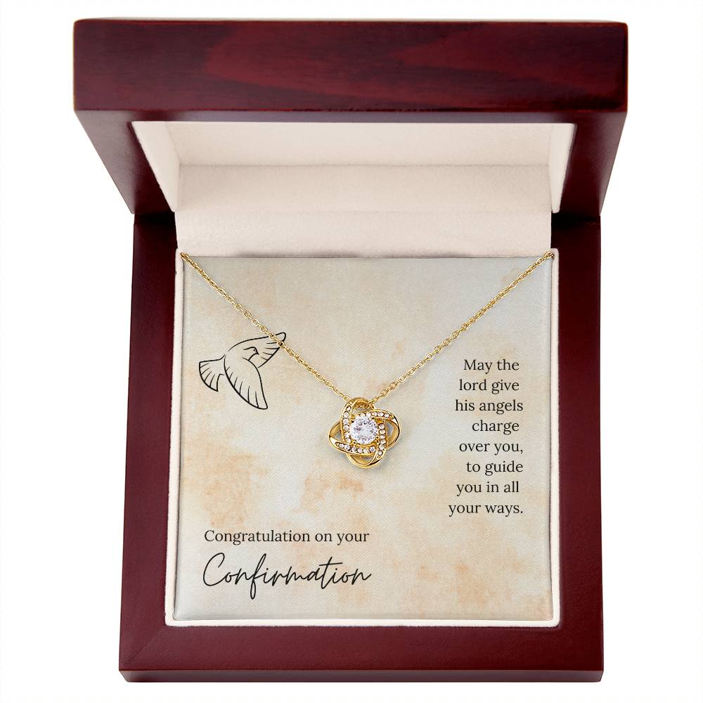 Confirmation - May the Lord - Love Knot Necklace