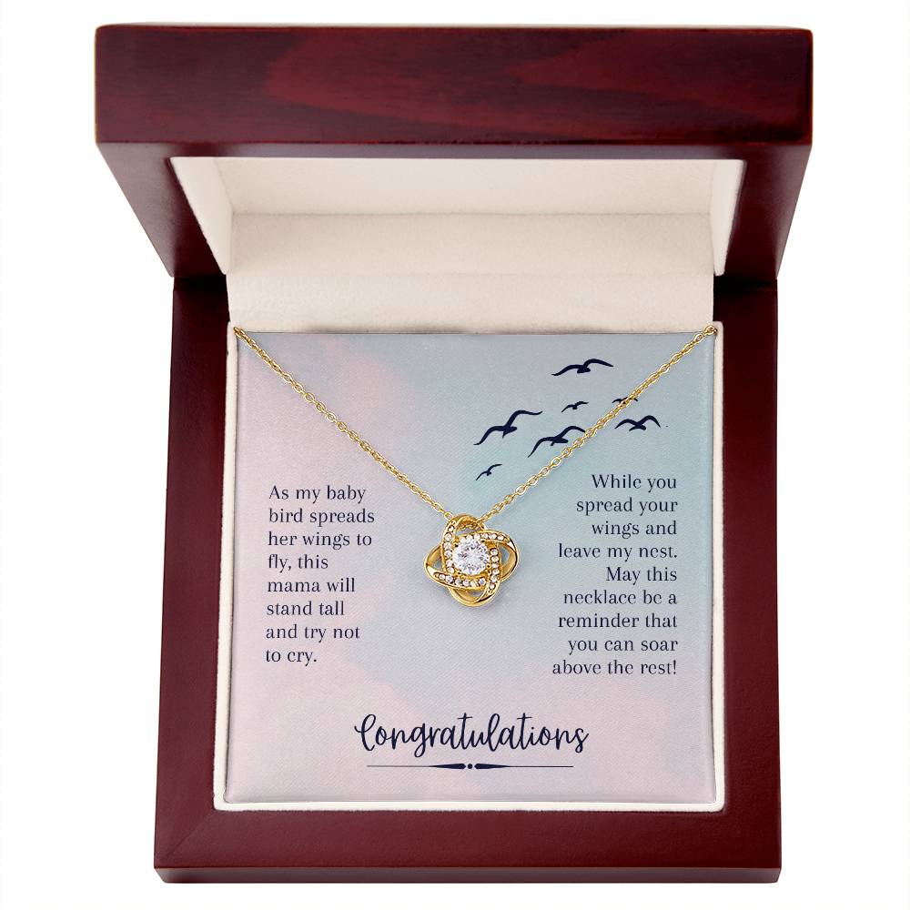 Congratulations - As my baby bird - Love Knot Necklace