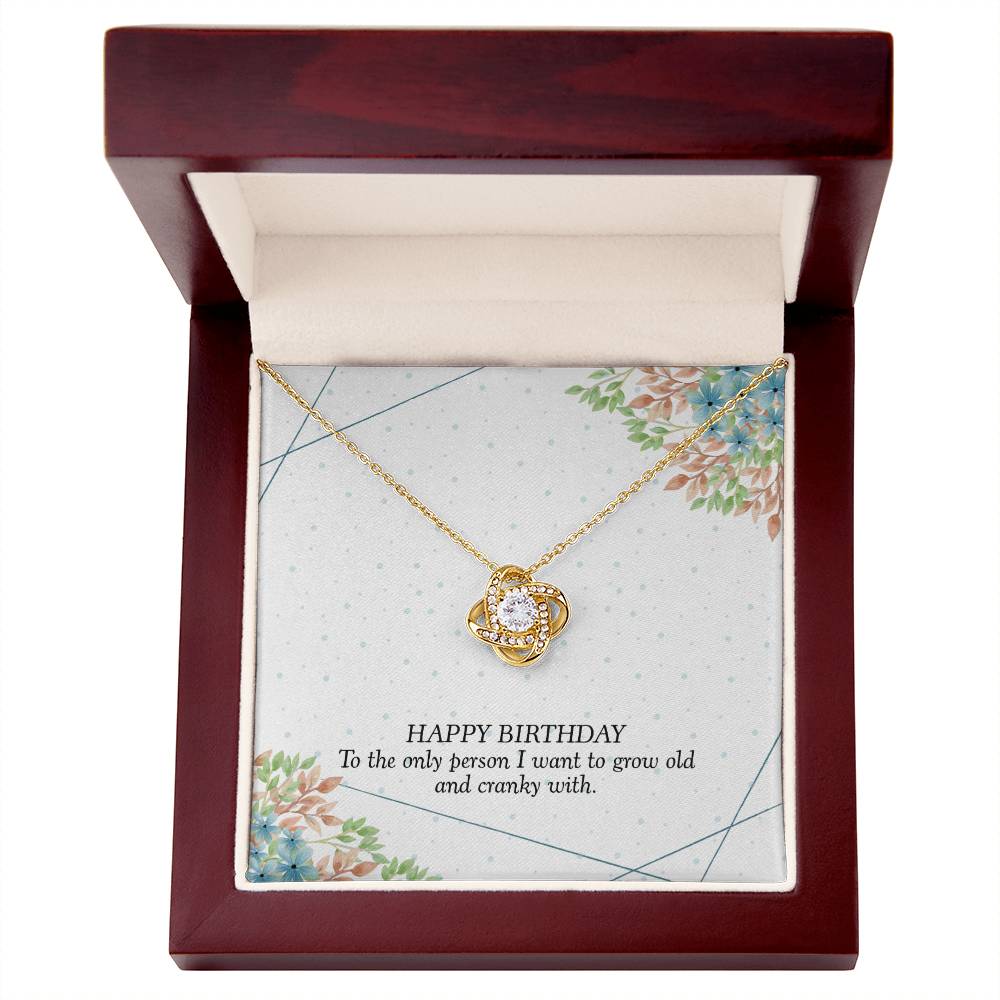 Birthday - To the only person - Love Knot Necklace