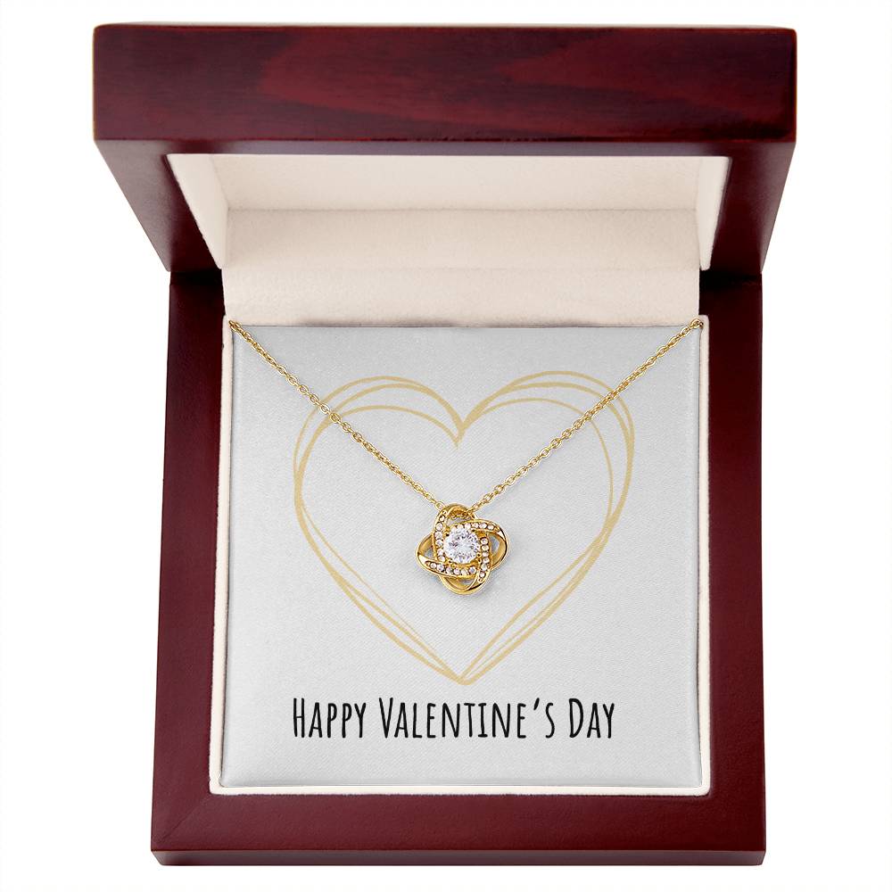 Valentine's Day - Heart - Love Knot Necklace