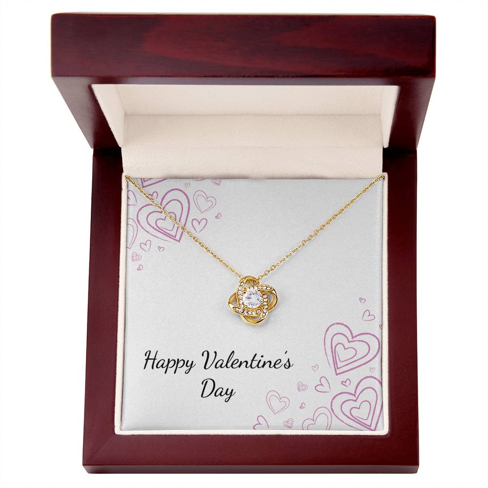 Valentine's Day - Hearts - Love Knot Necklace