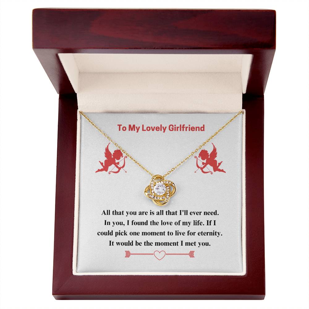 To Girlfriend - If I could - Love Knot Necklace