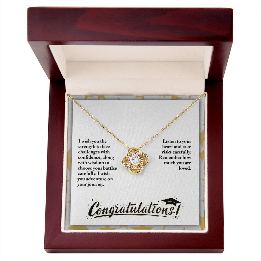 Graduation - I wish you the strength - Love Knot Necklace