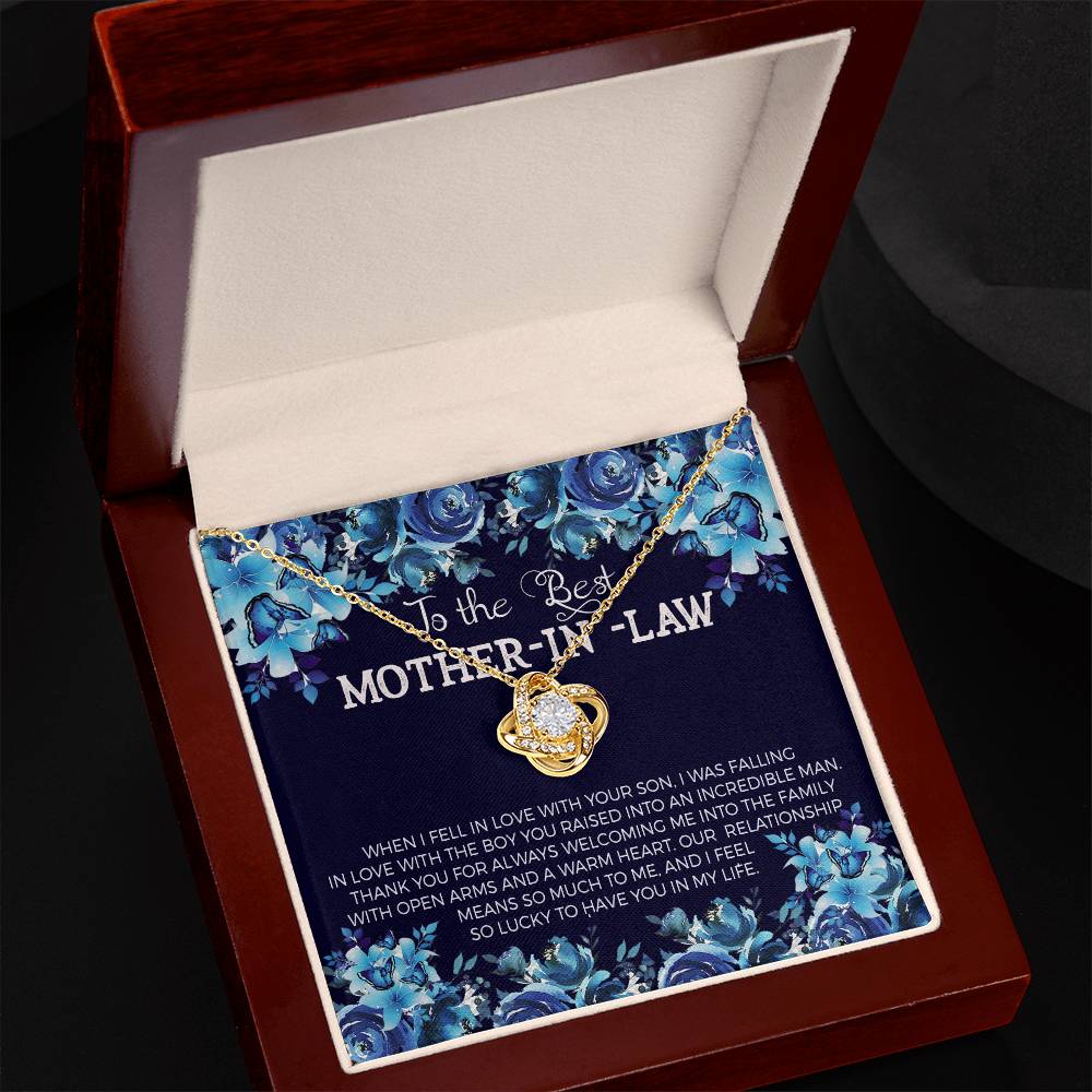 To Mother In Law - When I fell in love - Love Knot Necklace