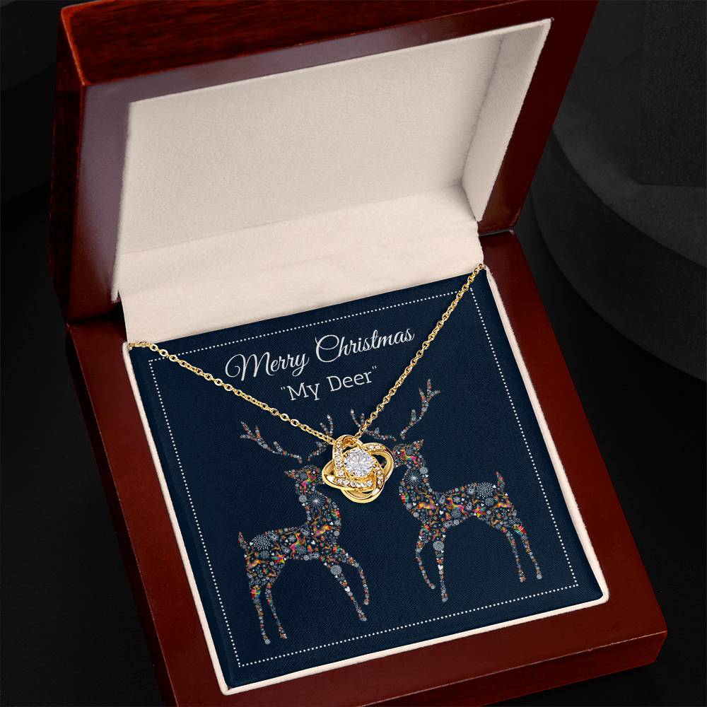 My Deer - Merry Christmas - Love Knot Necklace