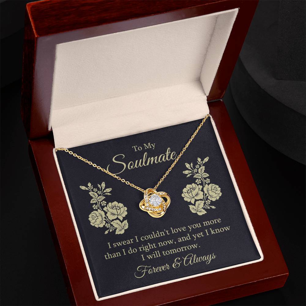 To Soulmate - I swear - Love Knot Necklace