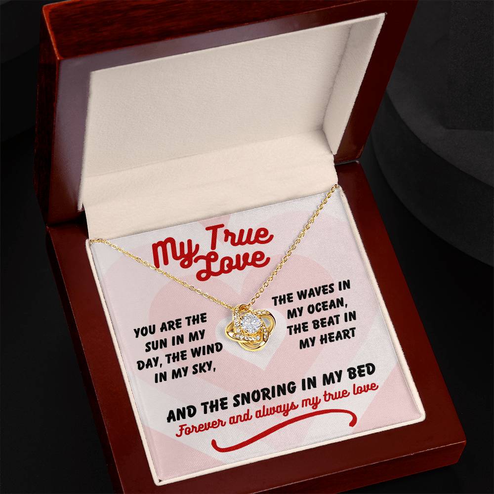 My true love - You are the sun - Love Knot Necklace