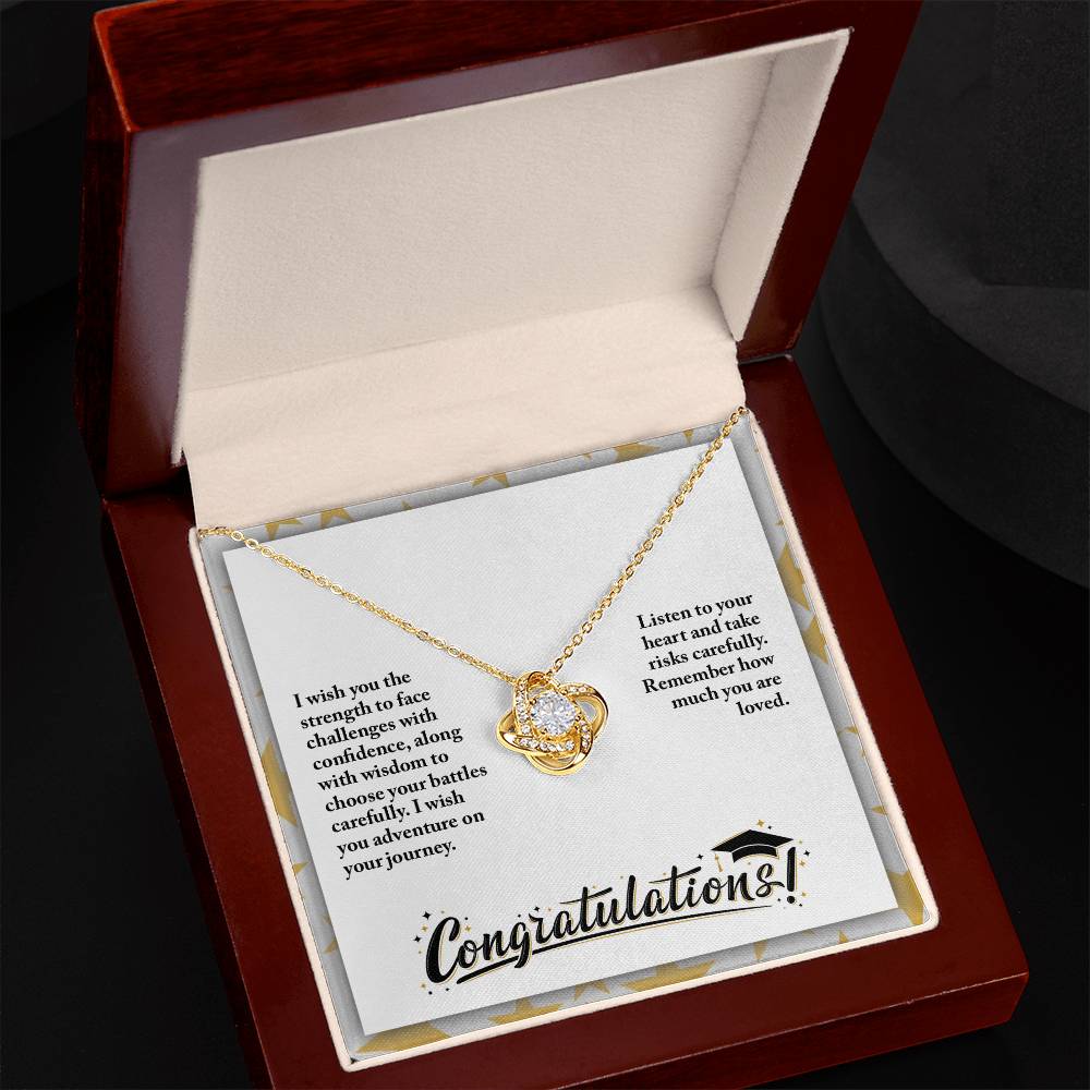 Graduation - I wish you the strength - Love Knot Necklace