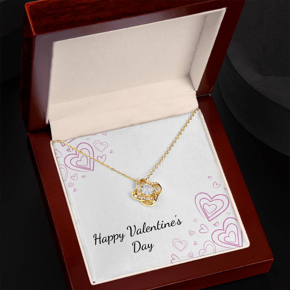 Valentine's Day - Hearts - Love Knot Necklace