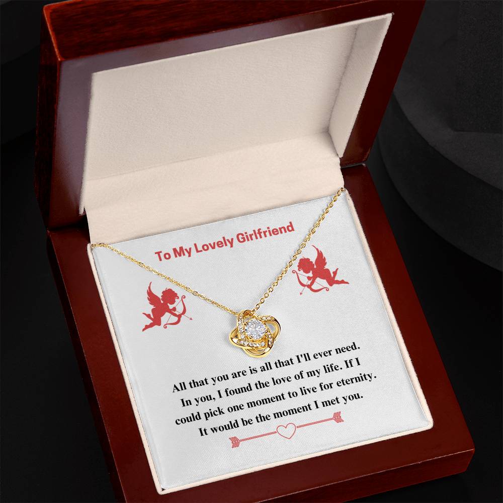 To Girlfriend - If I could - Love Knot Necklace