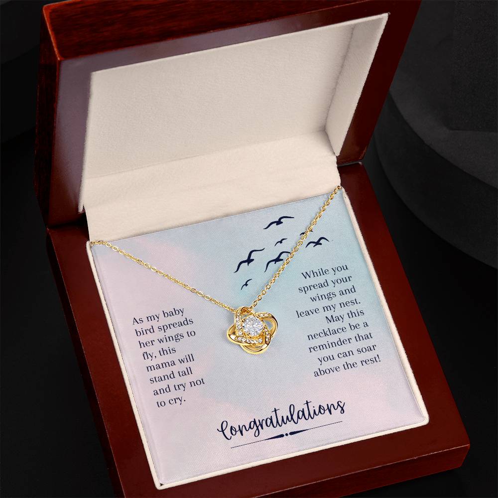 Congratulations - As my baby bird - Love Knot Necklace