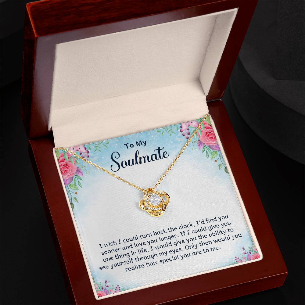 To Soulmate - I wish - Love Knot Necklace