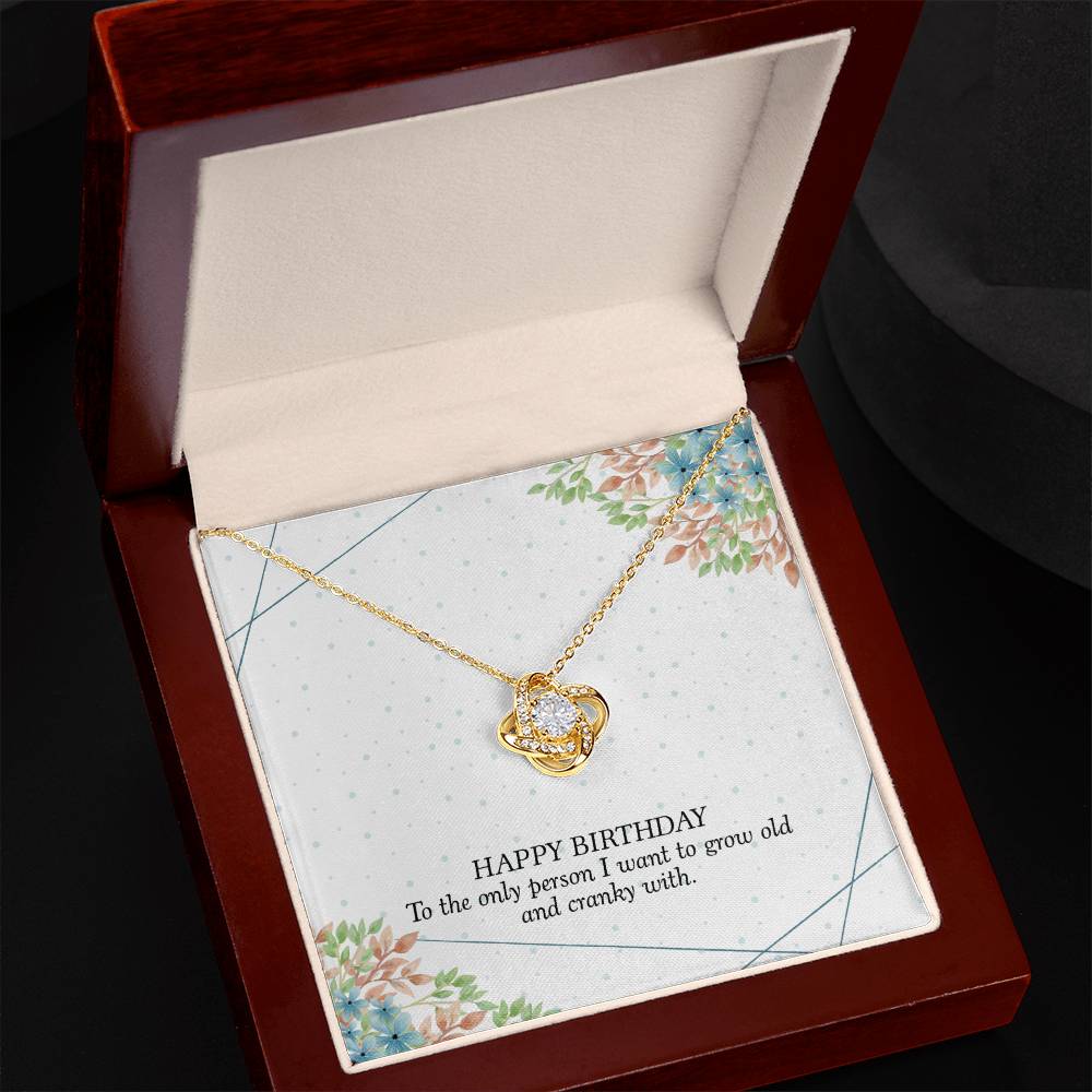 Birthday - To the only person - Love Knot Necklace