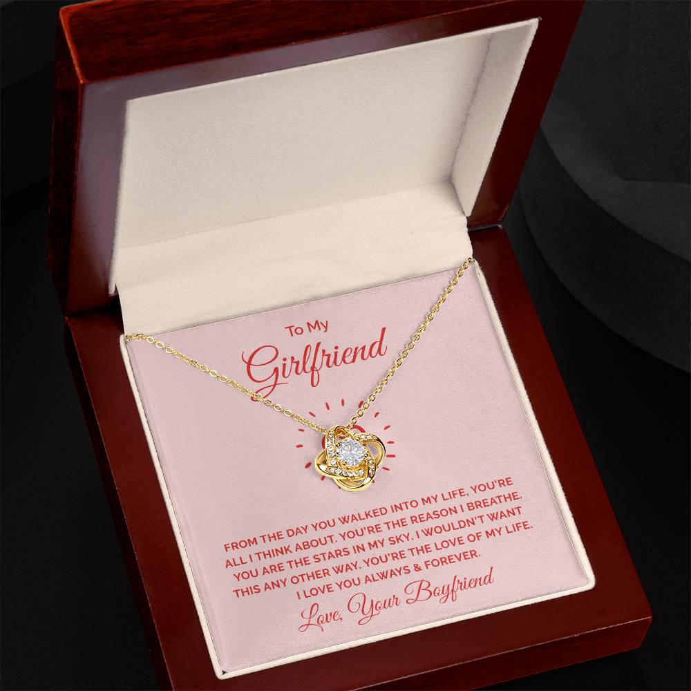 To Girlfriend - From the day - Love Knot Necklace