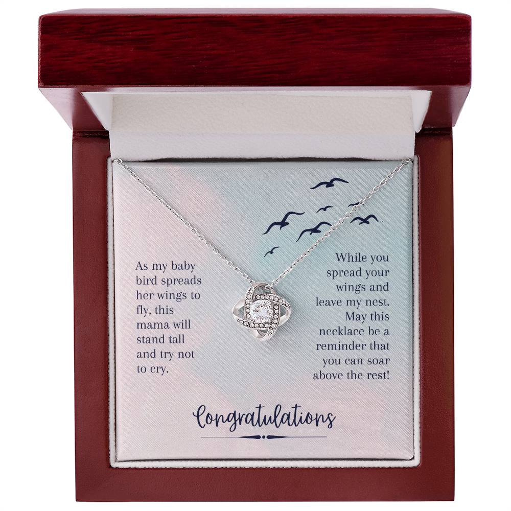 Congratulations - As my baby bird - Love Knot Necklace