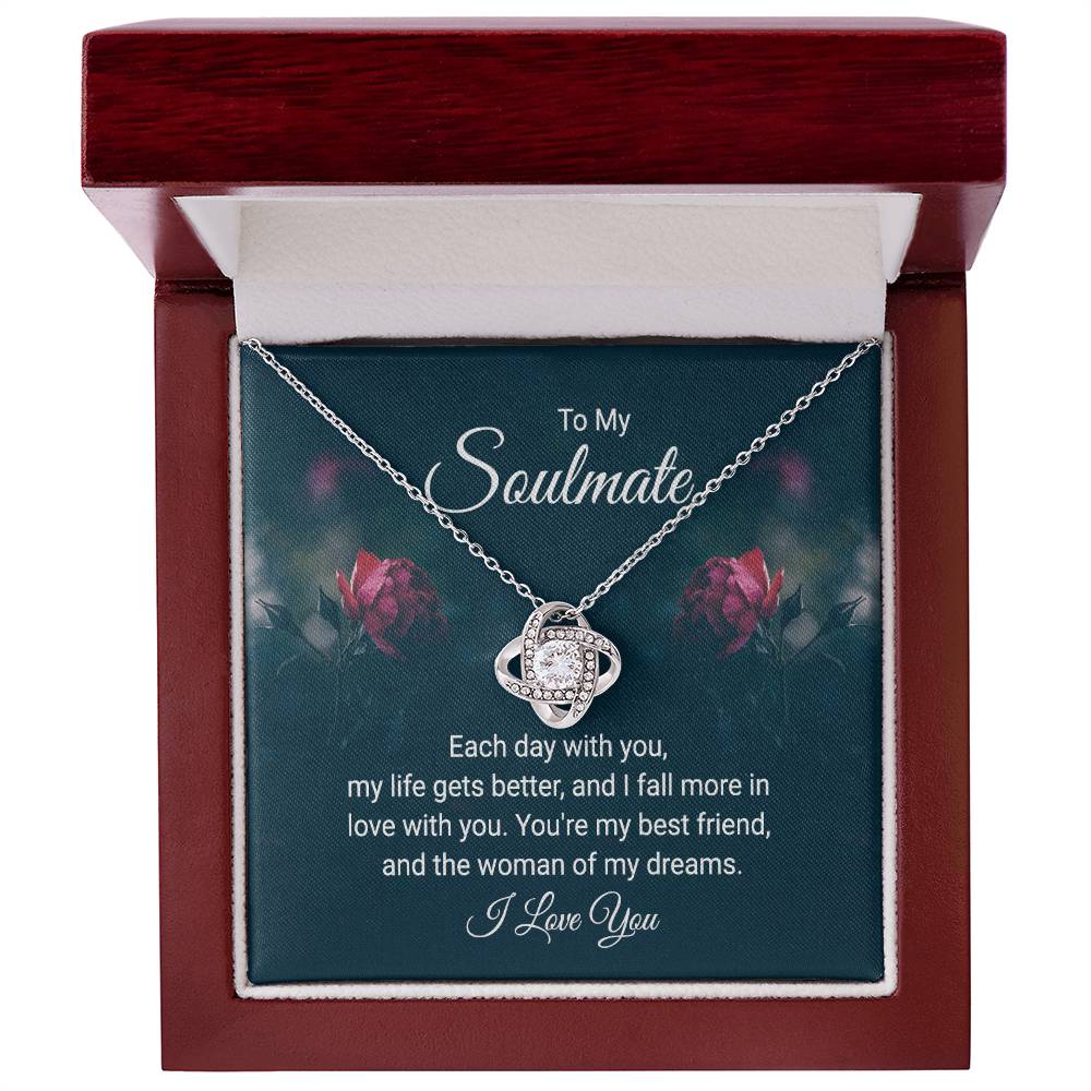 To Soulmate - Each day with you - Love Knot Necklace