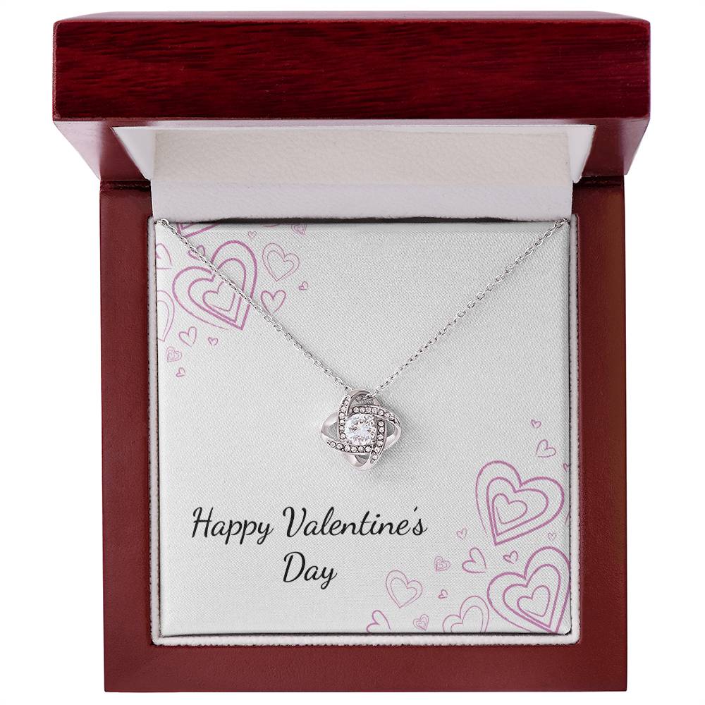 Valentine's Day - Hearts - Love Knot Necklace