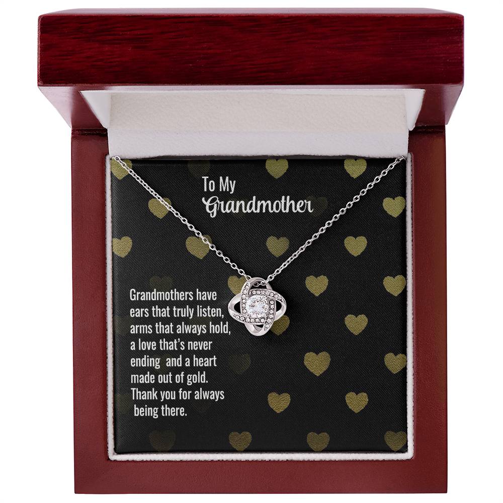 Grandmother - Grandmothers have - Love Knot Necklace