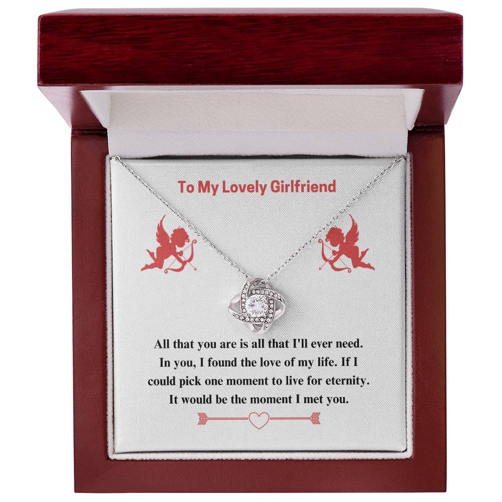 To Girlfriend - If I could - Love Knot Necklace