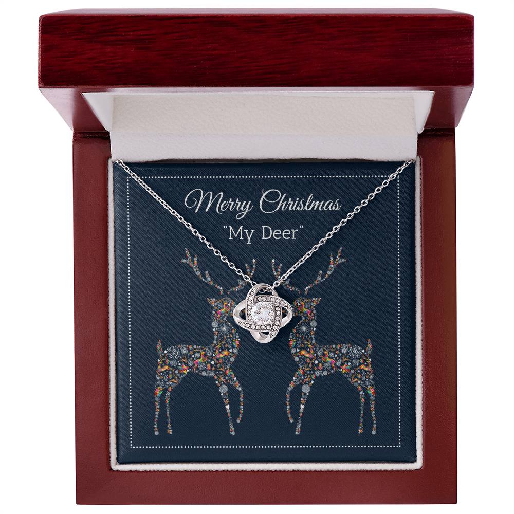 My Deer - Merry Christmas - Love Knot Necklace