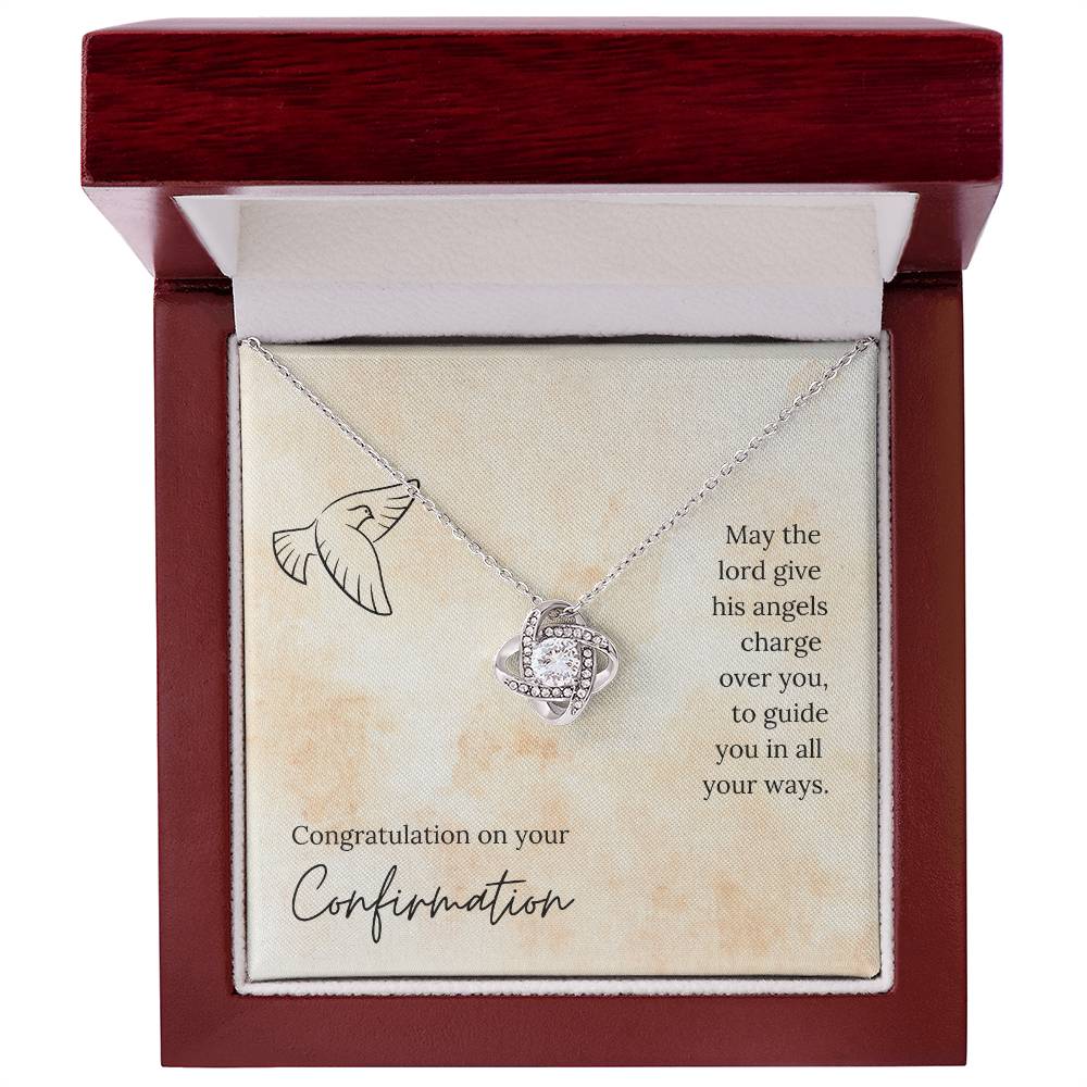 Confirmation - May the Lord - Love Knot Necklace