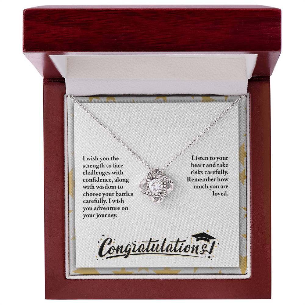 Graduation - I wish you the strength - Love Knot Necklace