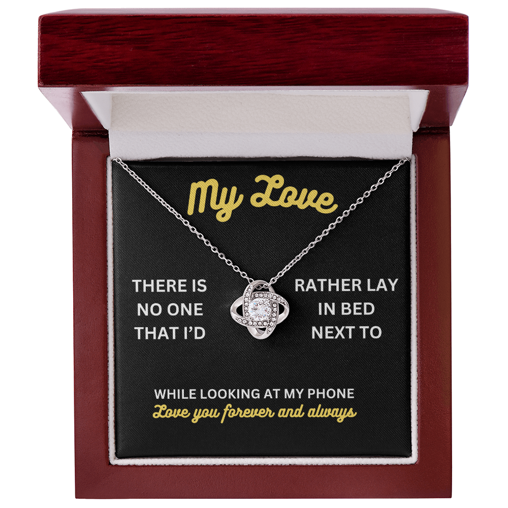 My love - There is no one - Love Knot Necklace