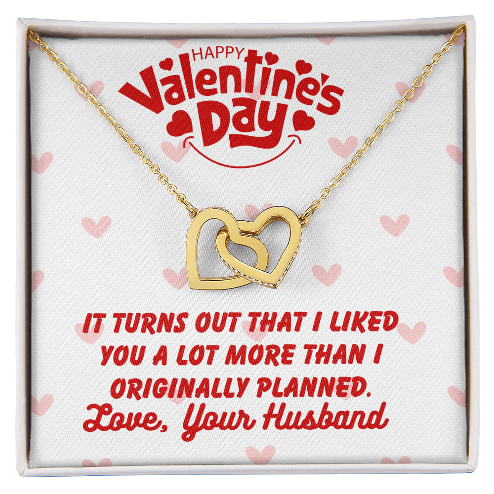 Happy Valentine's Day - It turns out - Interlocking Hearts Necklace