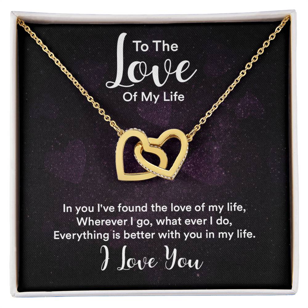 To love - In you - Interlocking Hearts Necklace