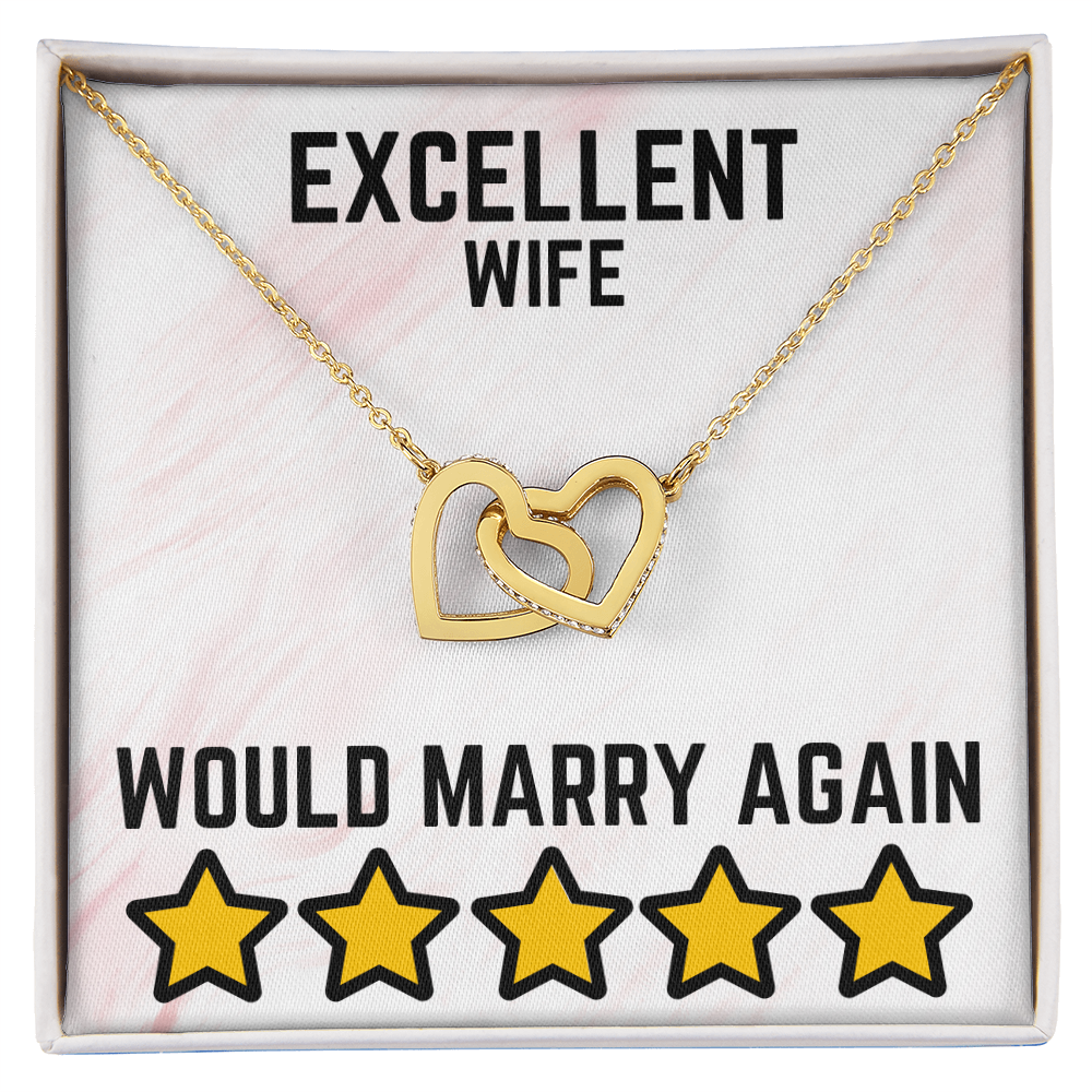 Excellent wife - Would marry again - Interlocking Hearts Necklace