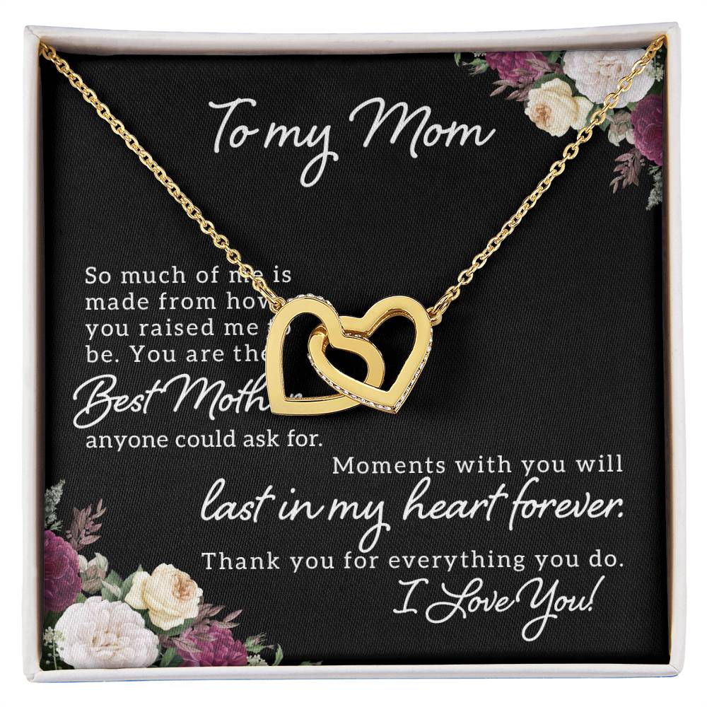 To Mom - So Much of me - Interlocking Hearts Necklace