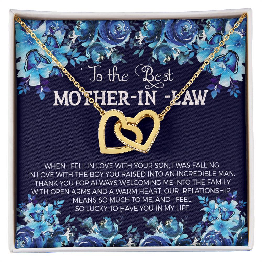 To Mother In Law - When I fell in love - Interlocking Hearts Necklace