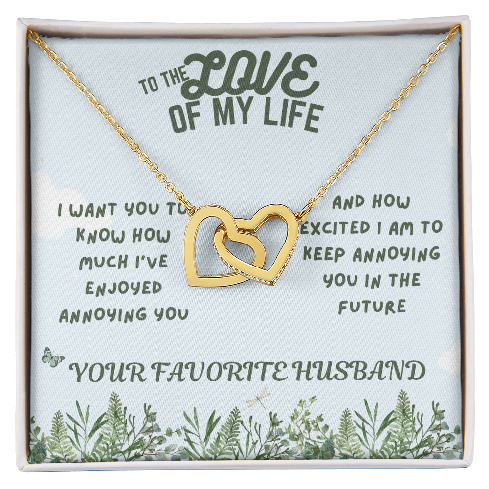 Love - Love of my life - Interlocking Hearts Necklace