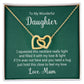 To Daughter - I squeezed - Interlocking Hearts Necklace