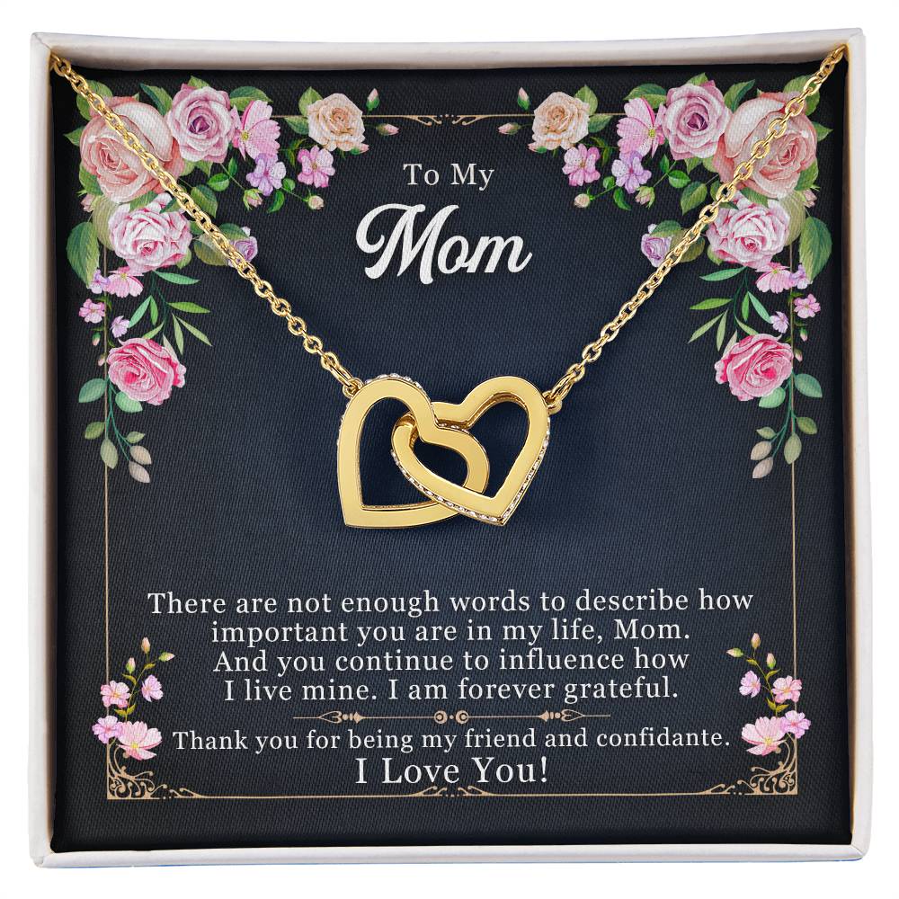 To Mom - There are not enough - Interlocking Hearts Necklace