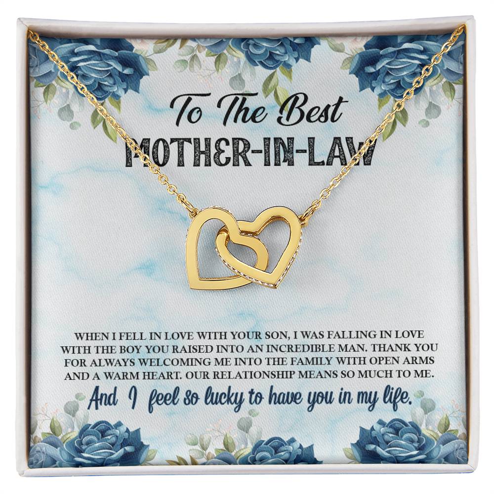 To Mother In Law - When I fell in love - Interlocking Hearts Necklace