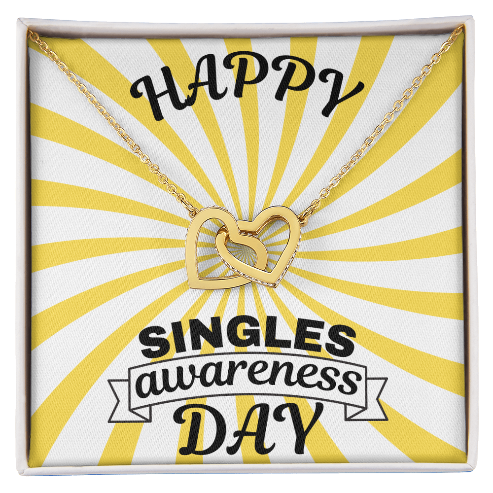 Single - Singles awareness day - Interlocking Hearts Necklace