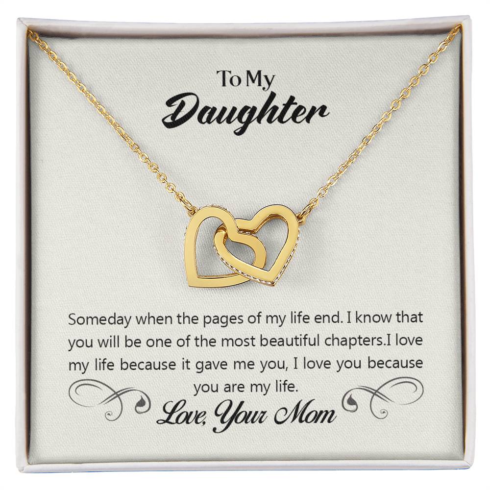 To Daughter - Someday when - Interlocking Hearts Necklace