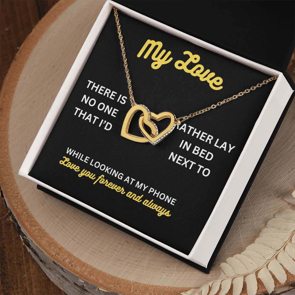 My love - There is no one - Interlocking Hearts Necklace